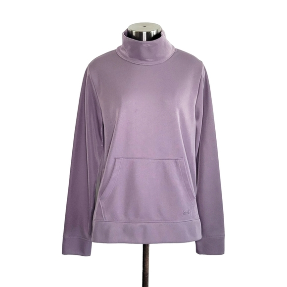 Under Armour Fleece Mock Neck Mirage Pullover Sweatshirt Women's Size S Purple - Picture 2 of 12
